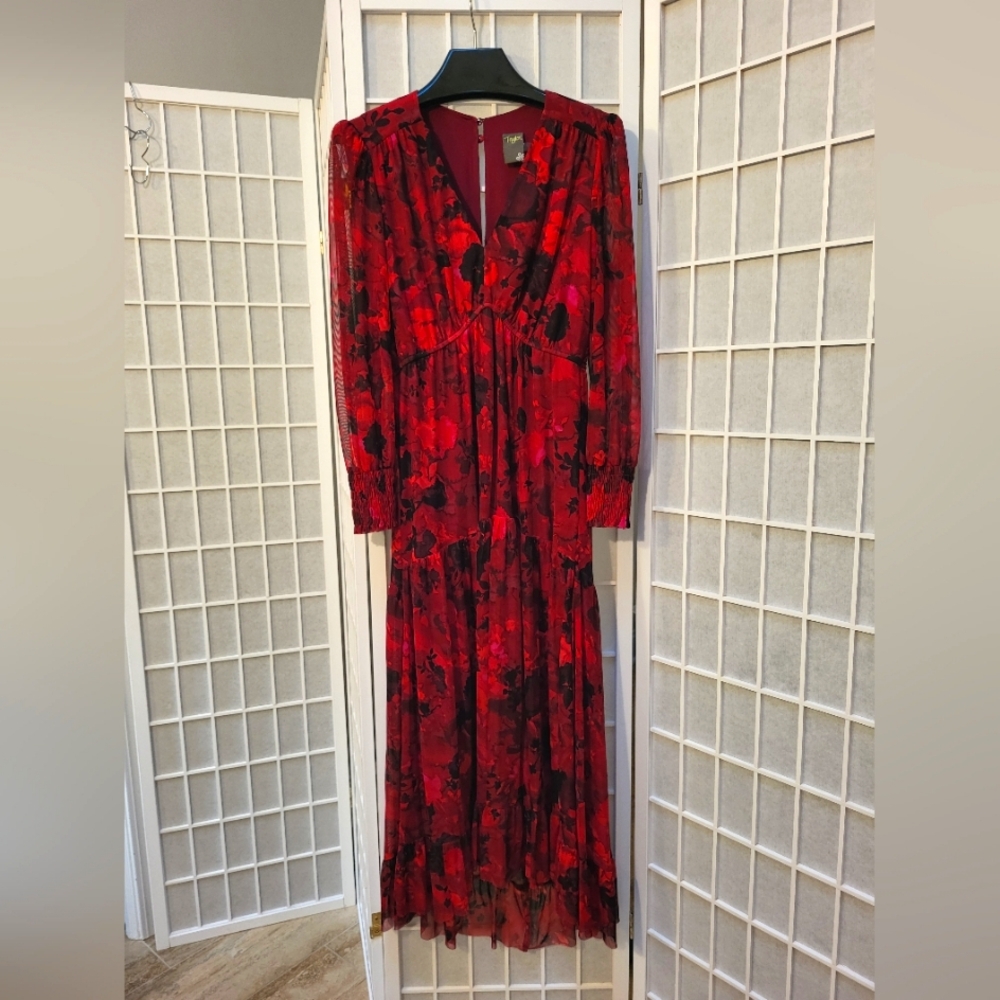 Taylor Women's Red & Black Maxi Dress, sz 10